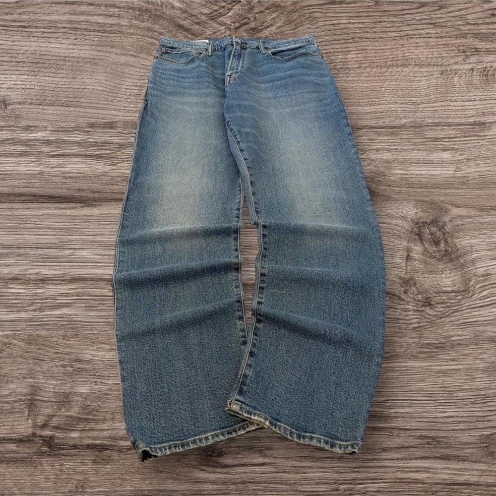 2000s Faded Balloon Parachute Wide Leg Jeans (33x32)